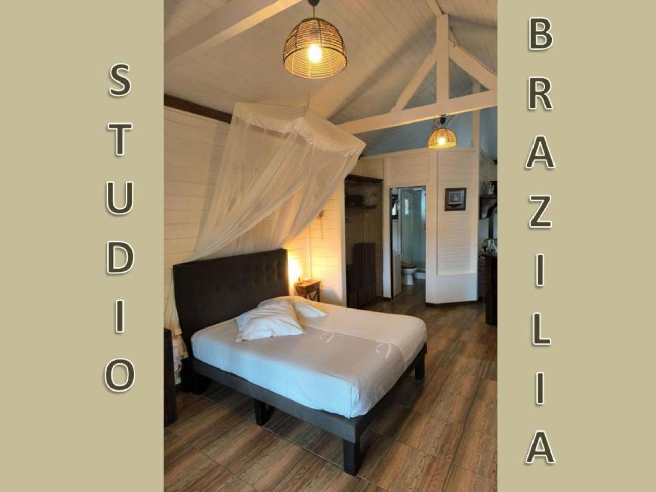 Studio Brazilia Bois Et Nature, Terrasse Avec Vue Sur Les Pitons Льо Робер Екстериор снимка